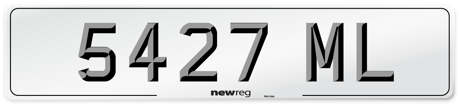 5427 ML Number Plate from New Reg